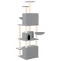 Rascador para gatos con postes de sisal gris claro 180 cm de vidaXL, Mobiliario para gatos - Ref: Foro24-171601, Precio: 99,5...