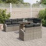 Conjunto de sofá de jardín 9 pcs Gris ratán sintético en Sofás de exterior | Comprar online en Foru.es