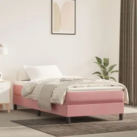 Colchón de muelles ensacados terciopelo rosa 90x190x20 cm de vidaXL, Colchones - Ref: Foro24-347713, Precio: 141,21 €, Descue...