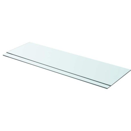 Estantes 2 unidades panel de vidrio transparente 90x25 cm en Estanterías | Comprar online en Foru.es