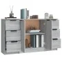 Aparadores 3 piezas madera contrachapada gris Sonoma de vidaXL, Aparadores - Ref: Foro24-3115842, Precio: 151,17 €, Descuento: %