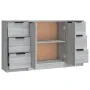 Aparadores 3 piezas madera contrachapada gris Sonoma de vidaXL, Aparadores - Ref: Foro24-3115842, Precio: 151,17 €, Descuento: %