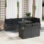 Conjunto de sofá de jardín 9 pcs Negro ratán sintético en Sofás de exterior | Comprar online en Foru.es