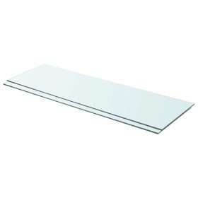 Estantes 2 unidades panel de vidrio transparente 90x30 cm en Estanterías | Comprar online en Foru.es