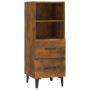 Aparador madera contrachapada roble ahumado 34,5x34x90 cm de vidaXL, Aparadores - Ref: Foro24-817417, Precio: 54,56 €, Descue...