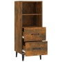 Aparador madera contrachapada roble ahumado 34,5x34x90 cm de vidaXL, Aparadores - Ref: Foro24-817417, Precio: 54,56 €, Descue...