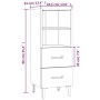 Aparador madera contrachapada roble ahumado 34,5x34x90 cm de vidaXL, Aparadores - Ref: Foro24-817417, Precio: 54,56 €, Descue...