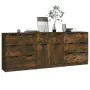 3-teiliges Sideboard aus geräucherter Eiche und Sperrholz von vidaXL, Sideboards - Ref: Foro24-3115801, Preis: 227,29 €, Raba...