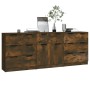 Aparador de 3 piezas madera contrachapada color roble ahumado de vidaXL, Aparadores - Ref: Foro24-3115801, Precio: 236,22 €, ...