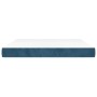 Colchón muelles ensacados terciopelo azul oscuro 160x200x20 cm de vidaXL, Colchones - Ref: Foro24-347832, Precio: 236,42 €, D...