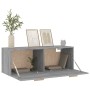 Armario pared madera contrachapada gris Sonoma 100x36,5x35 cm de vidaXL, Taquillas y armarios de almacenamiento - Ref: Foro24...