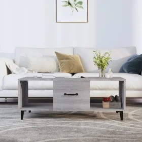 Mesa de centro madera contrachapada gris Sonoma 102x50x40 cm de vidaXL, Mesas de centro - Ref: Foro24-817529, Precio: 48,98 €...