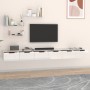 Armarios de pared 2 uds madera contrachapada blanco 102x30x20cm de vidaXL, Estantes y estanterías - Ref: Foro24-3115904, Prec...
