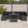 Conjunto de sofá de jardín con cojín 8 pcs Negro en Sofás de exterior | Comprar online en Foru.es
