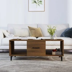 Mesa de centro madera contrachapada marrón roble 102x50x40 cm de vidaXL, Mesas de centro - Ref: Foro24-817530, Precio: 66,17 ...