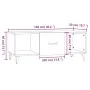 Mesa de centro madera contrachapada marrón roble 102x50x40 cm de vidaXL, Mesas de centro - Ref: Foro24-817530, Precio: 66,17 ...