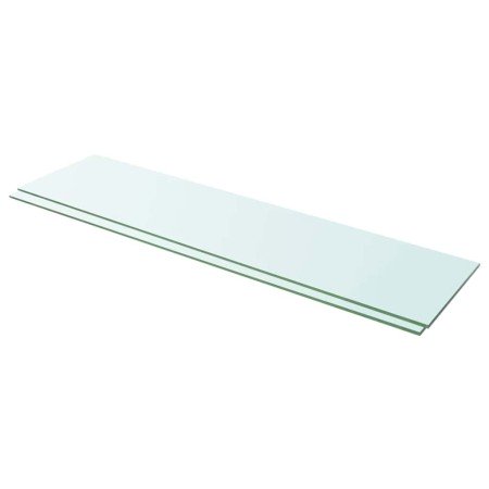 Estantes 2 unidades panel de vidrio transparente 100x25 cm en Estanterías | Comprar online en Foru.es