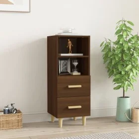 Aparador madera contrachapada roble marrón 34,5x34x90 cm de vidaXL, Aparadores - Ref: Foro24-817416, Precio: 48,23 €, Descuen...