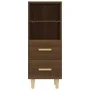 Aparador madera contrachapada roble marrón 34,5x34x90 cm de vidaXL, Aparadores - Ref: Foro24-817416, Precio: 48,23 €, Descuen...