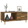 Mesa de centro madera contrachapada roble ahumado 89,5x50x40 cm de vidaXL, Mesas de centro - Ref: Foro24-817513, Precio: 48,6...