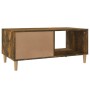 Mesa de centro madera contrachapada roble ahumado 89,5x50x40 cm de vidaXL, Mesas de centro - Ref: Foro24-817513, Precio: 48,6...