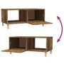 Mesa de centro madera contrachapada roble ahumado 89,5x50x40 cm de vidaXL, Mesas de centro - Ref: Foro24-817513, Precio: 48,6...