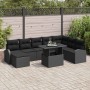 Conjunto de sofá de jardín con cojín 9 pcs Negro en Sofás de exterior | Comprar online en Foru.es