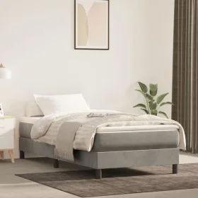 Light gray velvet pocket spring mattress 90x190x20 cm by vidaXL, Mattresses - Ref: Foro24-347708, Price: 125,83 €, Discount: %