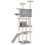 Rascador para gatos con postes de sisal gris claro 191 cm de vidaXL, Mobiliario para gatos - Ref: Foro24-171595, Precio: 100,...