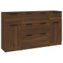 Set de aparador 3 piezas madera contrachapada roble marrón de vidaXL, Aparadores - Ref: Foro24-3115827, Precio: 186,59 €, Des...