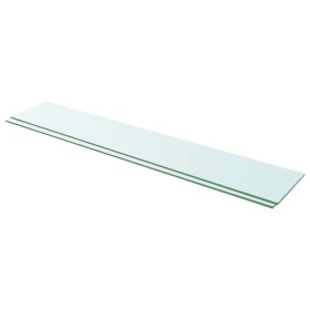 Estantes 2 unidades panel de vidrio transparente 110x20 cm en Estanterías | Comprar online en Foru.es