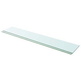Estantes 2 unidades panel de vidrio transparente 110x20 cm en Estanterías | Comprar online en Foru.es
