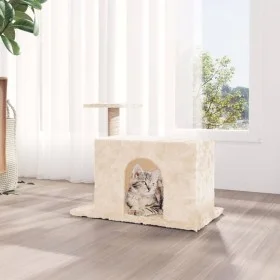 Rascador para gatos con postes de sisal color crema 51 cm de vidaXL, Mobiliario para gatos - Ref: Foro24-171585, Precio: 31,7...