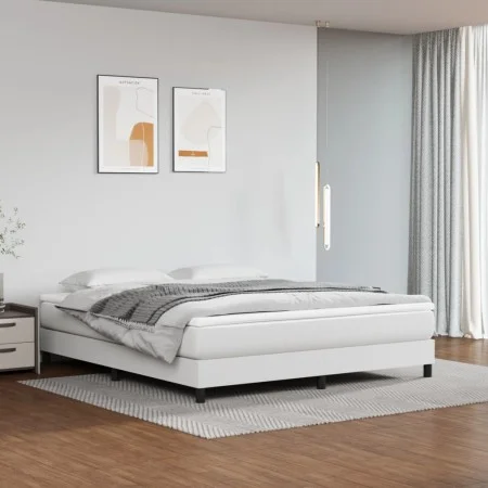 Colchón muelles ensacados cuero sintético blanco 180x200x20 cm de vidaXL, Colchones - Ref: Foro24-347843, Precio: 258,88 €, D...