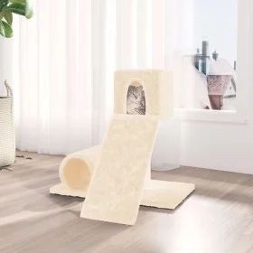 Rascador para gatos con postes de sisal color crema 59 cm de vidaXL, Mobiliario para gatos - Ref: Foro24-171606, Precio: 27,7...