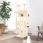 Rascador para gatos con postes de sisal crema 180 cm de vidaXL, Mobiliario para gatos - Ref: Foro24-171600, Precio: 102,61 €,...