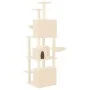 Rascador para gatos con postes de sisal crema 180 cm de vidaXL, Mobiliario para gatos - Ref: Foro24-171600, Precio: 102,61 €,...