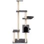 Rascador para gatos con postes de sisal gris oscuro 142 cm de vidaXL, Mobiliario para gatos - Ref: Foro24-171593, Precio: 55,...