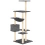 Rascador para gatos con postes de sisal gris oscuro 142 cm de vidaXL, Mobiliario para gatos - Ref: Foro24-171593, Precio: 55,...