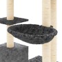 Rascador para gatos con postes de sisal gris oscuro 142 cm de vidaXL, Mobiliario para gatos - Ref: Foro24-171593, Precio: 55,...