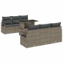 Conjunto de sofá de jardín 7 pcs Gris ratán sintético en Sofás de exterior | Comprar online en Foru.es