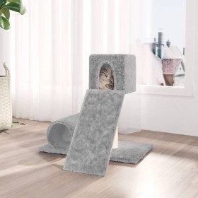 Rascador para gatos con postes de sisal gris claro 59 cm de vidaXL, Mobiliario para gatos - Ref: Foro24-171607, Precio: 26,04...