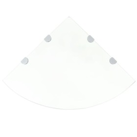 Estantes esquina 2 uds soportes cromados transparente 45x45 cm en Estanterías | Comprar online en Foru.es