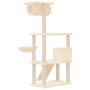 Rascador para gatos con postes de sisal crema 131 cm de vidaXL, Mobiliario para gatos - Ref: Foro24-171603, Precio: 58,71 €, ...