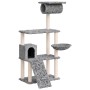 Rascador para gatos con postes de sisal gris claro 131 cm de vidaXL, Mobiliario para gatos - Ref: Foro24-171604, Precio: 58,5...
