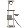 Rascador para gatos con postes de sisal gris claro 131 cm de vidaXL, Mobiliario para gatos - Ref: Foro24-171604, Precio: 58,5...