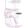 Rascador para gatos con postes de sisal gris claro 131 cm de vidaXL, Mobiliario para gatos - Ref: Foro24-171604, Precio: 58,5...