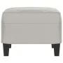 Reposapiés tela de microfibra gris claro 60x50x41 cm de vidaXL, Otomanas - Ref: Foro24-349342, Precio: 54,34 €, Descuento: %