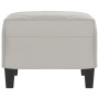 Reposapiés tela de microfibra gris claro 60x50x41 cm de vidaXL, Otomanas - Ref: Foro24-349342, Precio: 55,15 €, Descuento: %