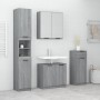 Set de armario de baño 4 pzas madera contrachapada gris sonoma de vidaXL, Muebles de baño - Ref: Foro24-3115890, Precio: 261,...